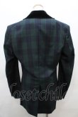 画像2: 【SALE】【15%OFF】ヴィヴィアンウエストウッド MAN 中古 / ベロア襟チェックジャケット   Y-23-09-27-041-jc-SZ-ZH (2)