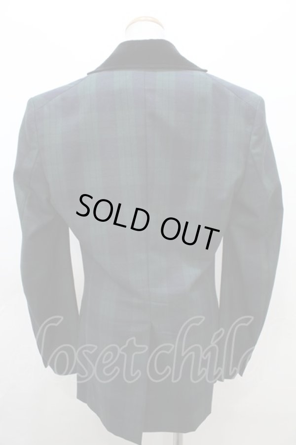 画像2: 【SALE】【15%OFF】ヴィヴィアンウエストウッド MAN 中古 / ベロア襟チェックジャケット   Y-23-09-27-041-jc-SZ-ZH (2)