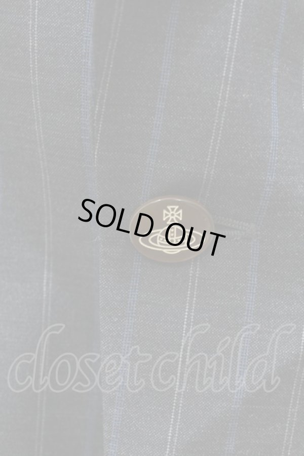 画像3: ヴィヴィアンウエストウッド MAN 中古 / ピンストライプセットアップ    46/46 ダークグレー  Y-23-10-25-041-jc-SZ-ZH (3)