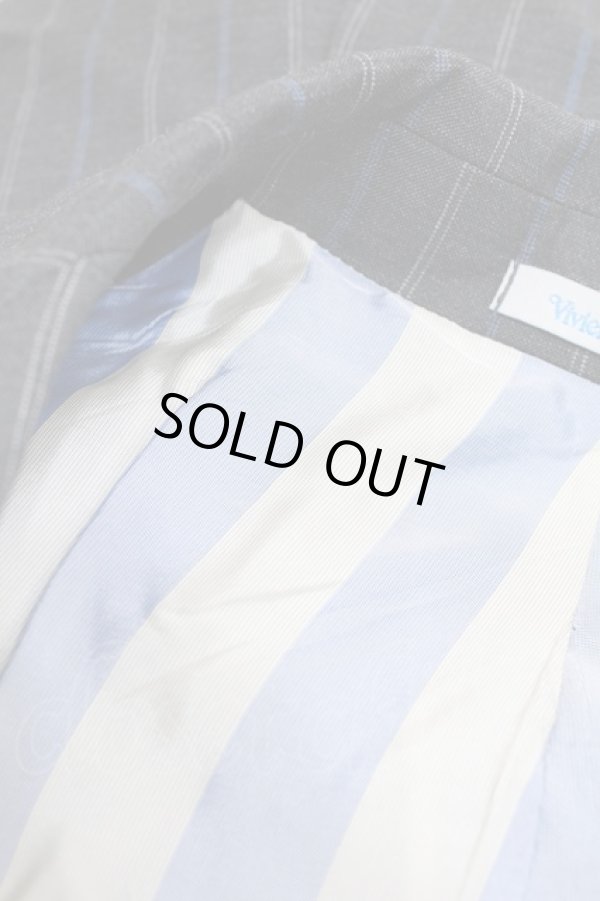 画像5: ヴィヴィアンウエストウッド MAN 中古 / ピンストライプセットアップ    46/46 ダークグレー  Y-23-10-25-041-jc-SZ-ZH (5)