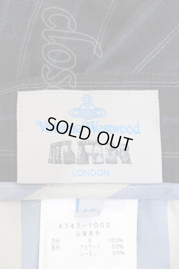 画像6: ヴィヴィアンウエストウッド MAN 中古 / ピンストライプセットアップ    46/46 ダークグレー  Y-23-10-25-041-jc-SZ-ZH (6)