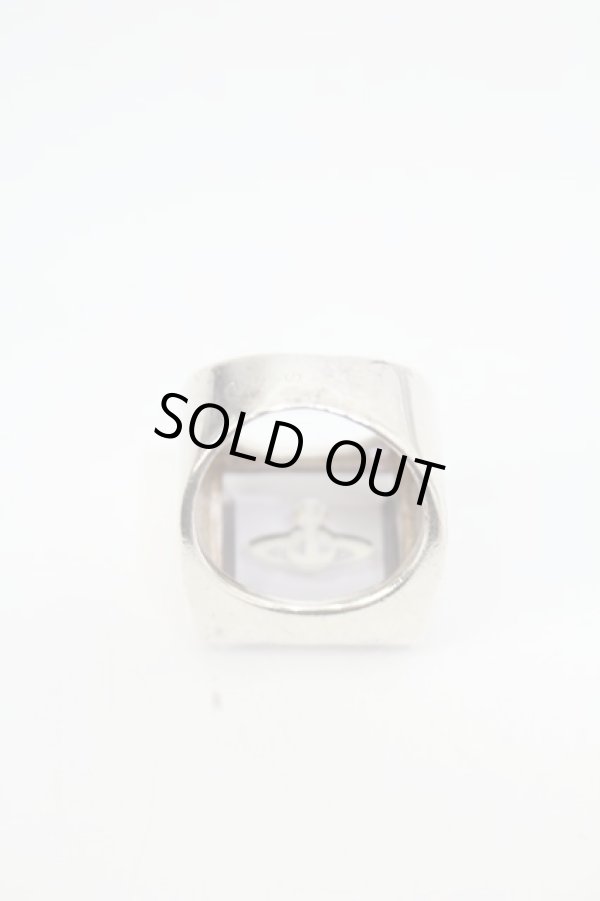 画像3: ヴィヴィアンウエストウッド 中古 / glass squear ring   パープル  Y-23-10-25-009-rg-SZ-ZY (3)