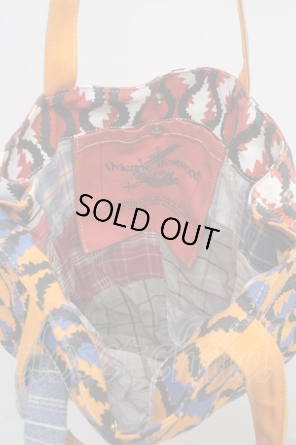 画像3: ANGLOMANIA 中古 / スクイグルBIGトートバッグ   オレンジ×レッド  Y-24-01-31-015-ba-SZ-ZY (3)