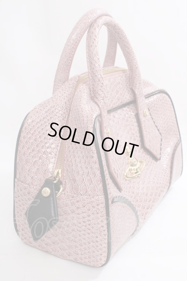 画像4: ANGLOMANIA 中古 / SNAKEボストンバッグ  ピンク  Y-24-03-13-030-ba-SZ-ZY (4)