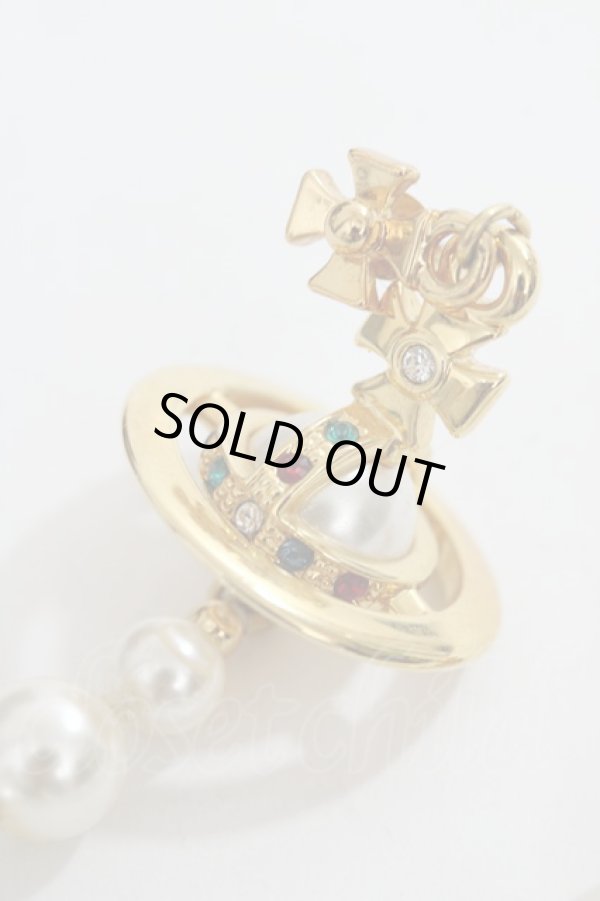 画像2: ヴィヴィアンウエストウッド 中古 / ER/broken peal drop pierce  ゴールド  Y-24-03-13-005-er-SZ-ZY (2)