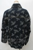 画像2: ヴィヴィアンウエストウッド 中古 / ORBジャカードデニム ビッグジャケット 02 青  Y-24-03-13-068-jc-SZ-ZY (2)