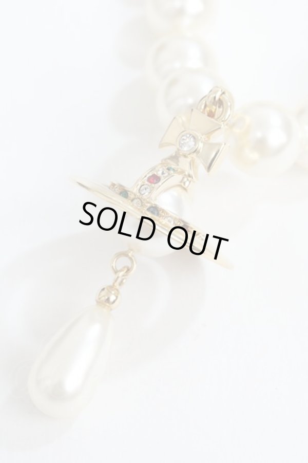 画像2: ヴィヴィアンウエストウッド 中古 / ACCpearl drop chorker(3row)  ゴールド  Y-24-05-29-006-ac-SZ-ZY (2)