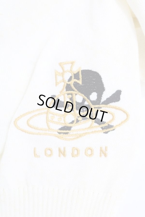 画像3: ヴィヴィアンウエストウッド 中古 / オーブ&ドクロ刺繍パズルニット M オフ白  Y-24-06-30-031-to-SZ-ZY (3)