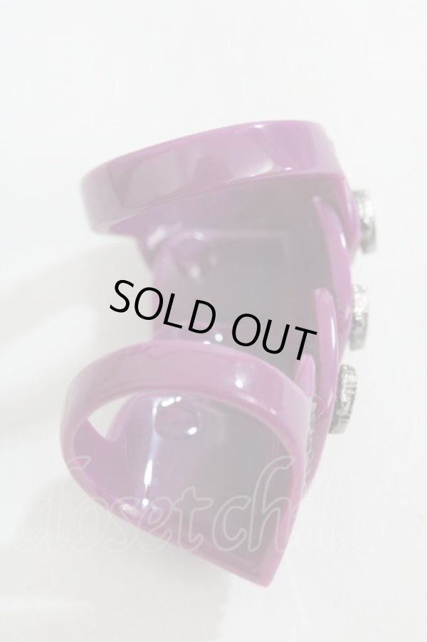 画像2: ヴィヴィアンウエストウッド 中古 / PESIN PAVE ARMOUR RING L パープル  Y-24-07-14-005-rg-SZ-ZY (2)