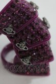 画像3: ヴィヴィアンウエストウッド 中古 / PESIN PAVE ARMOUR RING L パープル  Y-24-07-14-005-rg-SZ-ZY (3)