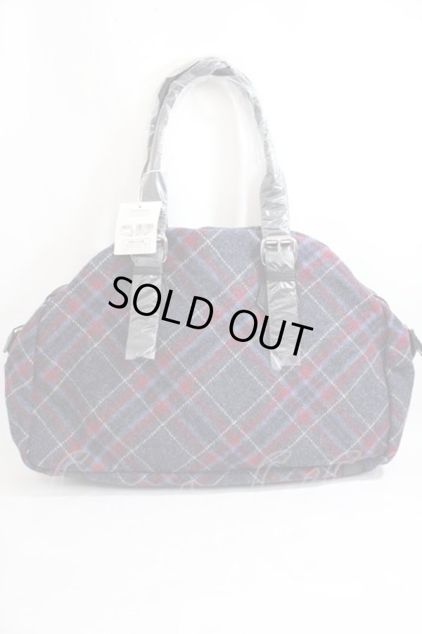 画像2: ヴィヴィアンウエストウッド 中古 / ツイードヤスミンバッグ  紺  Y-24-07-14-012-ba-AS-ZY (2)