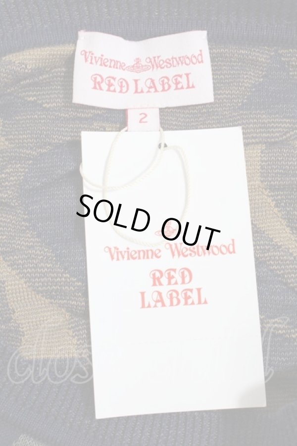 画像4: ヴィヴィアンウエストウッド 中古 / /総柄半袖ニット 2 ネイビー  Y-24-09-11-031-to-SZ-ZH (4)