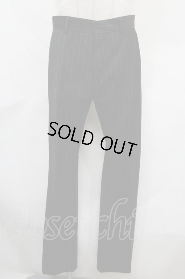 画像4: ヴィヴィアンウエストウッド MAN 中古 / ストライプスーツ ジャケット・パンツ46 黒  Y-24-09-11-038-su-SZ-ZY (4)