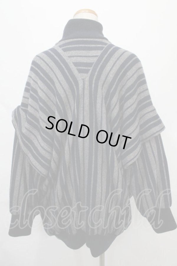 画像2: ヴィヴィアンウエストウッド 中古 / ストライプブルゾン 00 紺  Y-24-09-11-049-jc-SZ-OS (2)