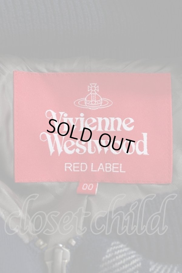 画像4: ヴィヴィアンウエストウッド 中古 / ストライプブルゾン 00 紺  Y-24-09-11-049-jc-SZ-OS (4)