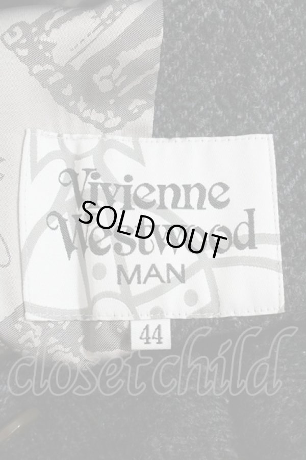画像4: ヴィヴィアンウエストウッド MAN 中古 / CO/ヘリンボーンタイ付ロングコート 44 灰  Y-24-09-11-061-co-IN-ZH (4)
