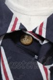 画像4: ヴィヴィアンウエストウッド 中古 / レジメンタルストライプネクタイ付シャツ 00 紺  Y-24-09-11-018-to-AS-ZY (4)