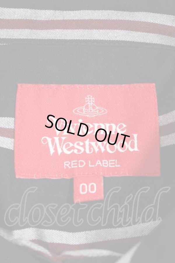 画像5: ヴィヴィアンウエストウッド 中古 / レジメンタルストライプネクタイ付シャツ 00 紺  Y-24-09-11-018-to-AS-ZY (5)