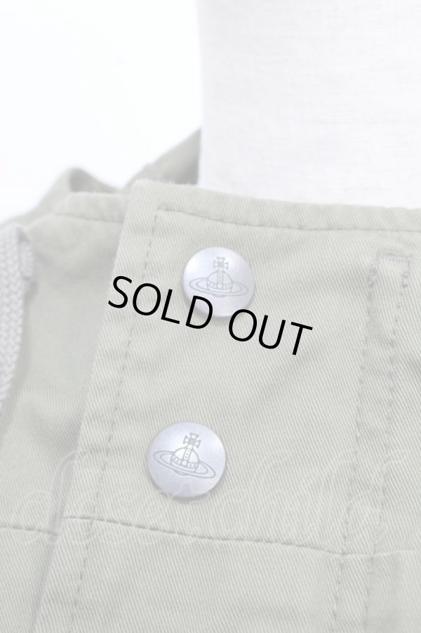 画像4: ヴィヴィアンウエストウッド 中古 / 高密度ツイルフィールドコート 00 カーキ  Y-24-10-30-053-co-SZ-ZH (4)