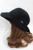 画像2: ヴィヴィアンウエストウッド 中古 / オーブ付キアシンメトリーハット M 黒  Y-24-12-29-006-ha-SZ-ZY (2)