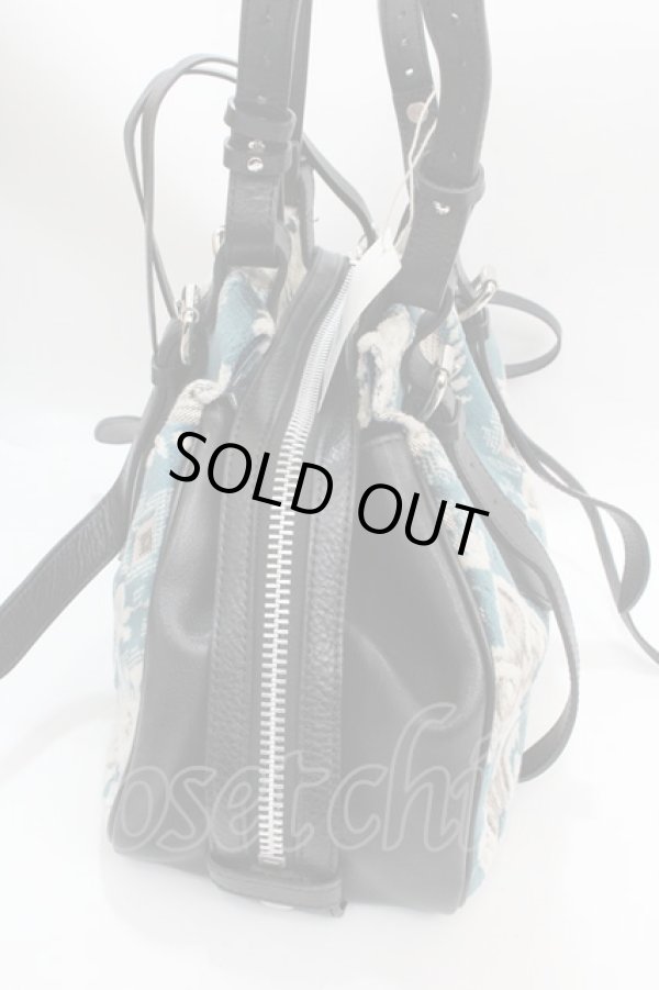 画像3: ヴィヴィアンウエストウッド 中古 / ブロケードヤスミンバッグ  青  Y-24-12-29-011-ba-SZ-ZY (3)