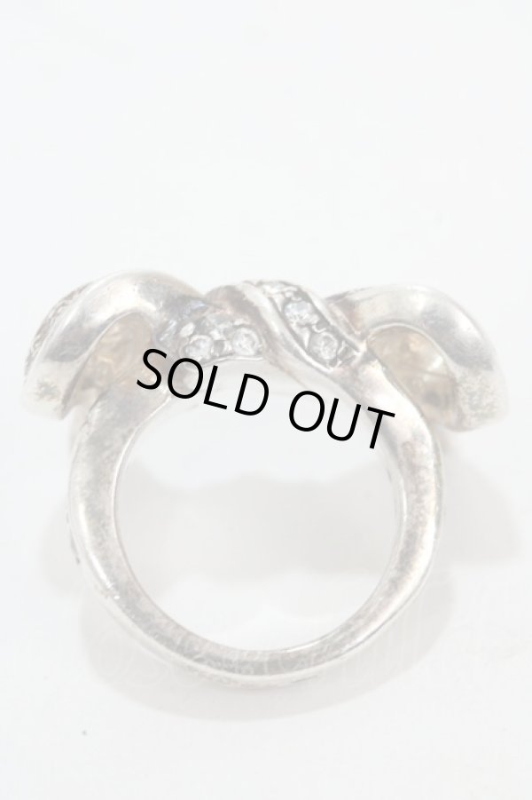 画像2: ヴィヴィアンウエストウッド / pave bow ring XS シルバー  Y-25-01-26-014-ac-SZ-ZY (2)