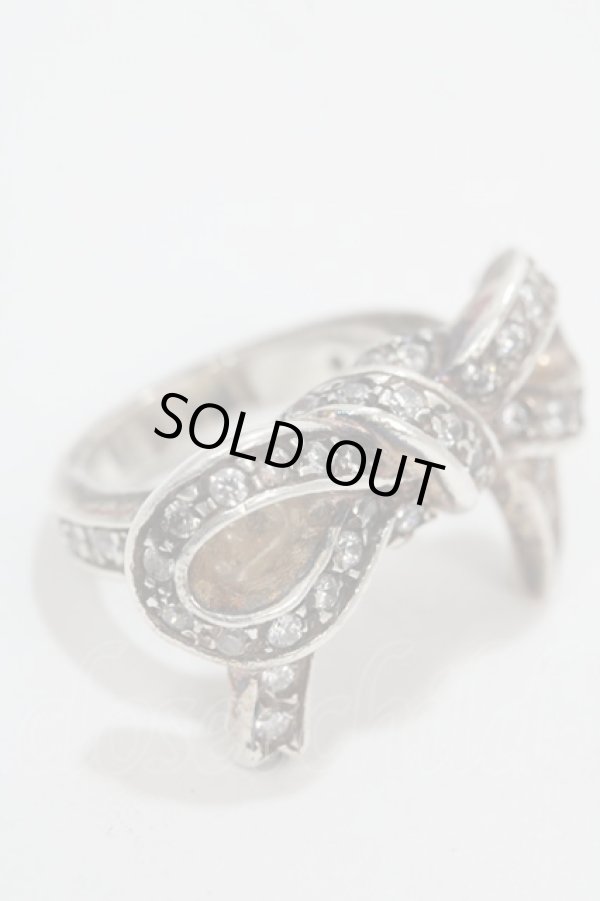 画像3: ヴィヴィアンウエストウッド / pave bow ring XS シルバー  Y-25-01-26-014-ac-SZ-ZY (3)