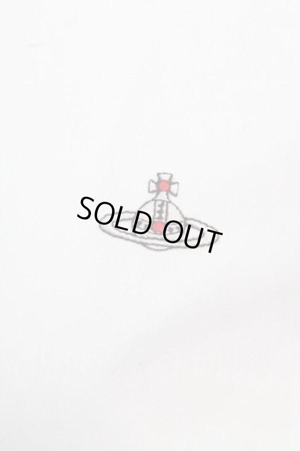 画像3: ヴィヴィアンウエストウッド 中古 / 単色オーブ刺繍立襟フリルブラウス 03 ホワイト  Y-25-02-19-036-bl-SZ-ZH (3)