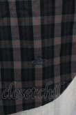 画像3: ヴィヴィアンウエストウッド 中古 / 単色オーブ刺繍衿広チェック柄ブラウス M グレー  Y-25-03-19-022-bl-SZ-ZY (3)
