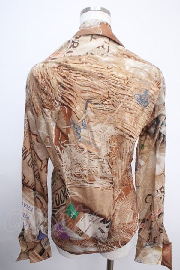 画像2: ヴィヴィアンウエストウッド 中古 / DRUKNEN シャツ 42 ブラウン  Y-25-03-19-024-bl-SZ-ZS (2)