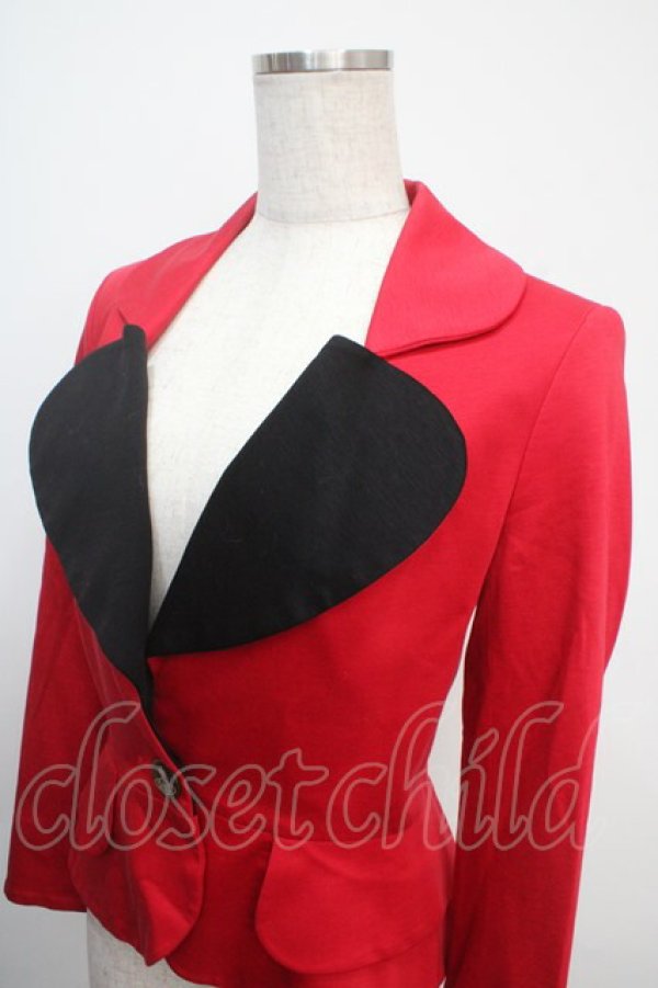 画像3: ヴィヴィアンウエストウッド 中古 / ラブジャケット(バレンシア生地) 2 レッド  Y-25-03-19-056-jc-SZ-ZS (3)