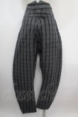 画像2: ヴィヴィアンウエストウッド MAN 中古 / チェックサルエルパンツ 46 グレー  Y-25-03-19-060-pa-SZ-ZY (2)
