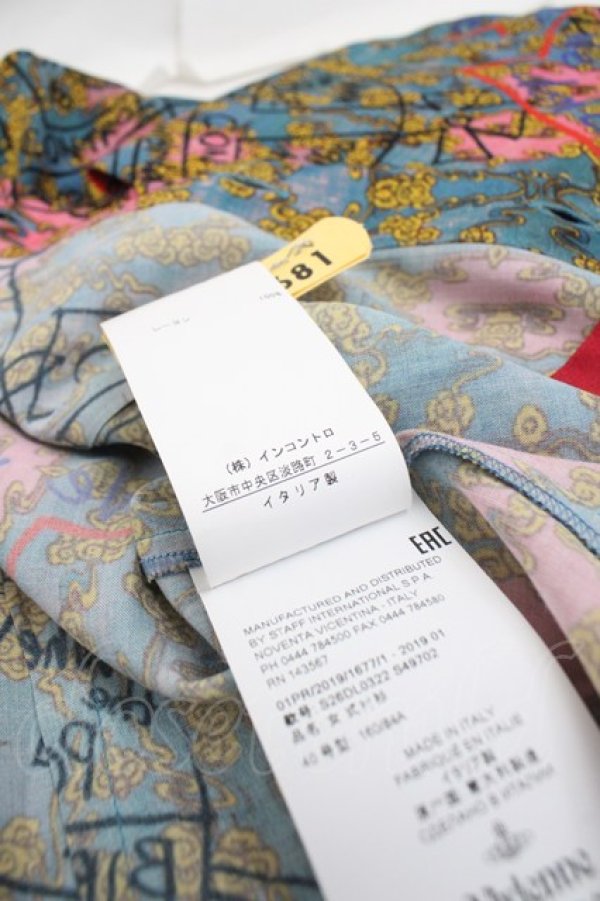 画像5: ヴィヴィアンウエストウッド 中古 / ティーガーデンシャツ 40 ブルー  Y-25-04-30-019-bl-SZ-ZS (5)