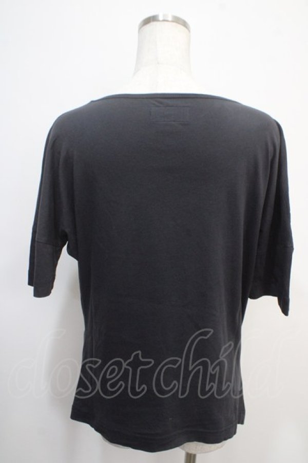 画像2: ヴィヴィアンウエストウッド 中古 / オーブプリントカットソー S 黒  Y-25-04-30-030-ts-SZ-ZS (2)