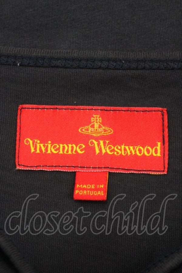 画像3: ヴィヴィアンウエストウッド 中古 / オーブプリントカットソー S 黒  Y-25-04-30-030-ts-SZ-ZS (3)