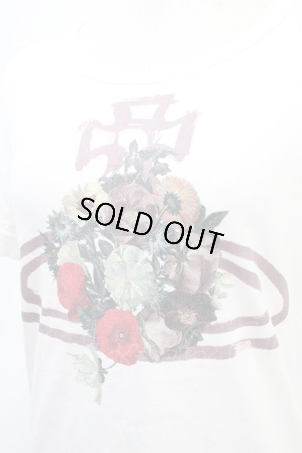 画像3: ヴィヴィアンウエストウッド 中古 / フラワーptオーブTシャツ 2 ホワイト  Y-25-04-30-037-ts-SZ-OS (3)