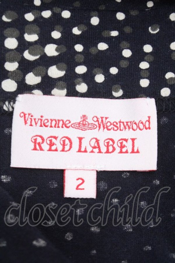 画像3: ヴィヴィアンウエストウッド 中古 / スポットドット柄ドレープカットソー 2 紺  Y-25-04-30-038-to-SZ-ZS (3)