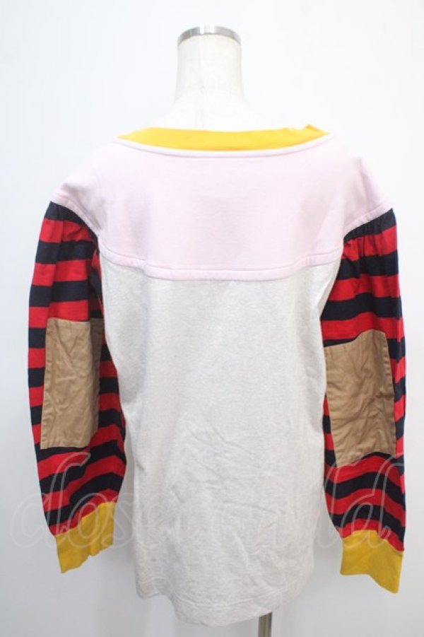 画像2: ヴィヴィアンウエストウッド 中古 / カメリアオーブ刺繍切リ替エスウェット 00 グレー  Y-25-04-30-046-to-SZ-ZS (2)