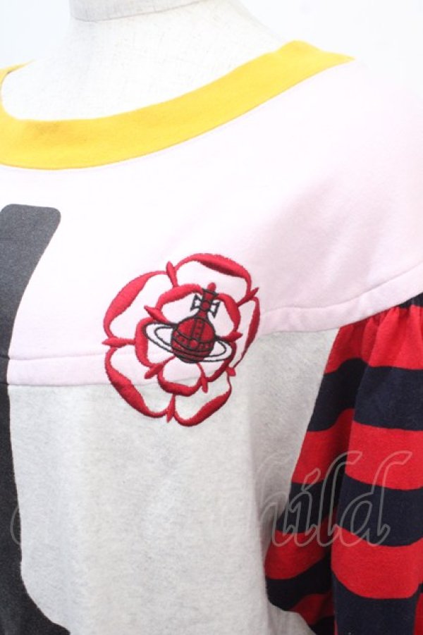 画像3: ヴィヴィアンウエストウッド 中古 / カメリアオーブ刺繍切リ替エスウェット 00 グレー  Y-25-04-30-046-to-SZ-ZS (3)