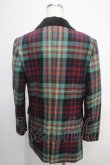 画像2: ヴィヴィアンウエストウッド 中古 / TARTAN CHECKピークドカラーロングジャケット M グリーン  Y-25-04-30-052-jc-SZ-ZY (2)
