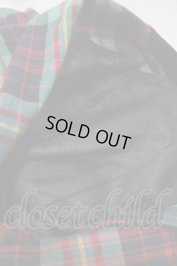 画像4: ヴィヴィアンウエストウッド 中古 / TARTAN CHECKピークドカラーロングジャケット M グリーン  Y-25-04-30-052-jc-SZ-OS (4)
