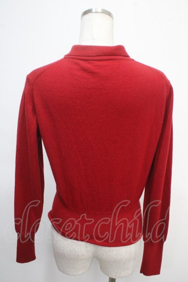 画像2: ヴィヴィアンウエストウッド 中古 / カラーオーブ刺繍ニット M レッド  Y-25-04-30-057-to-SZ-ZS (2)