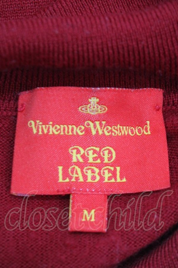 画像4: ヴィヴィアンウエストウッド 中古 / カラーオーブ刺繍ニット M レッド  Y-25-04-30-057-to-SZ-ZS (4)