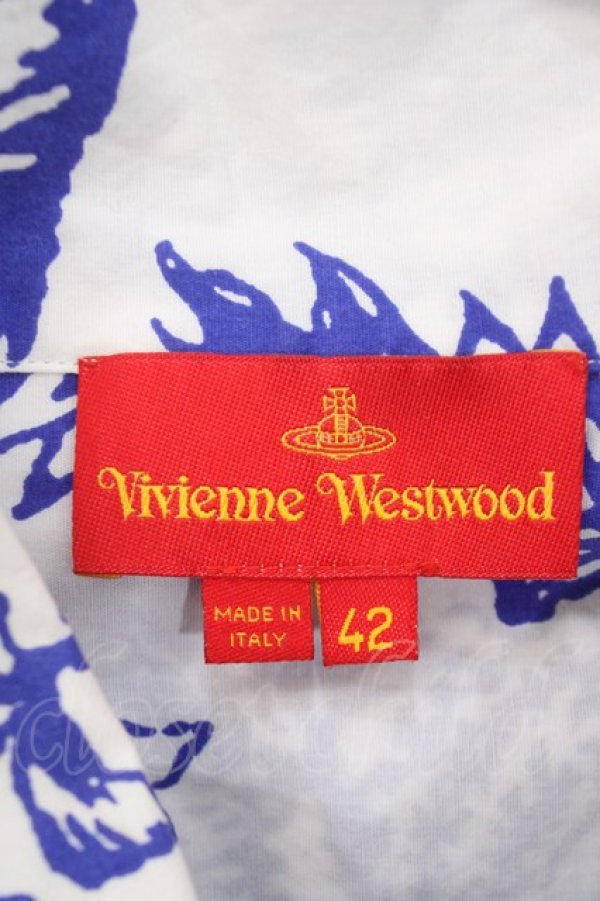 画像5: ヴィヴィアンウエストウッド 中古 //ポメグラネートラブシャツ 42 白ｘ青  Y-25-05-28-022-bl-SZ-ZS (5)