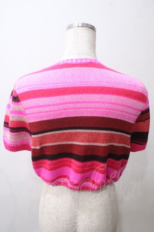 画像2: ヴィヴィアンウエストウッド 中古 / Graffiti cropped cardi XS/S ピンク  Y-25-05-28-025-to-SZ-ZY (2)