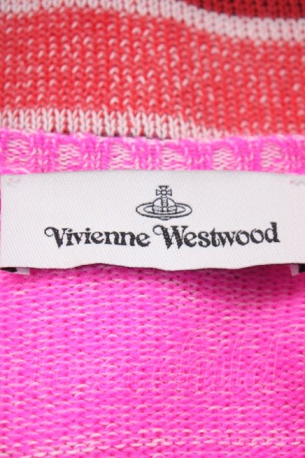 画像5: ヴィヴィアンウエストウッド 中古 / Graffiti cropped cardi XS/S ピンク  Y-25-05-28-025-to-SZ-ZY (5)