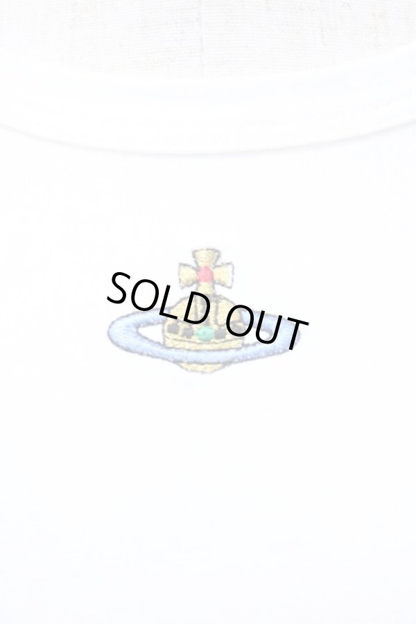 画像3: ヴィヴィアンウエストウッド 中古 / カラーオーブ刺繍半袖カットソー M ホワイト  Y-25-05-28-026-to-SZ-OS (3)