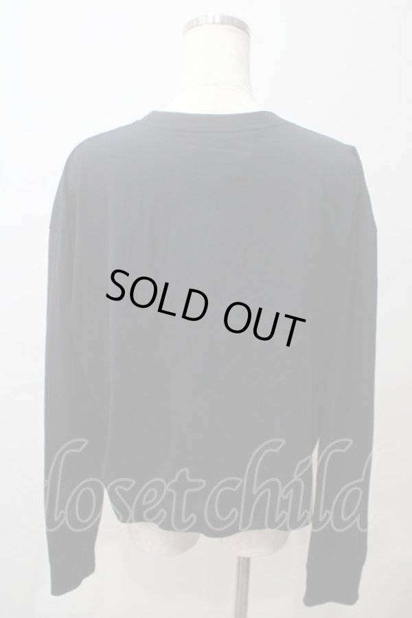 画像2: ANGLOMANIA 中古 / オーガニックコットン天竺Ripped Paper OrbクロップドビーフィーTシャツ 00 黒  Y-25-05-28-031-ts-AS-ZH (2)