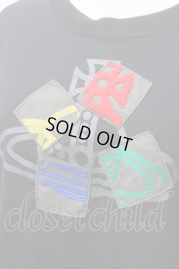 画像3: ANGLOMANIA 中古 / オーガニックコットン天竺Ripped Paper OrbクロップドビーフィーTシャツ 00 黒  Y-25-05-28-031-ts-AS-ZH (3)