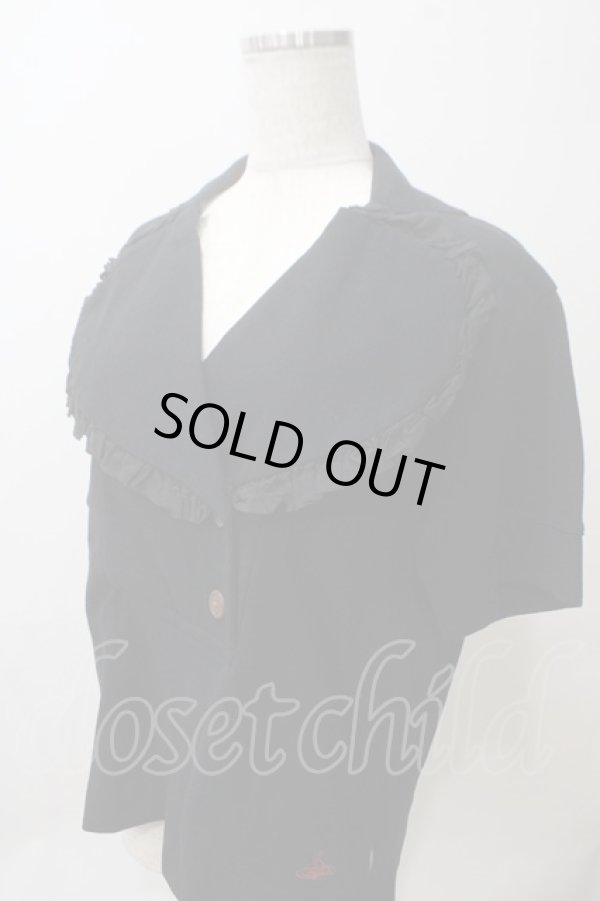 画像3: ヴィヴィアンウエストウッド 中古 / ラブフリルポロシャツ 00 ブラック  Y-25-05-28-040-to-SZ-ZH (3)